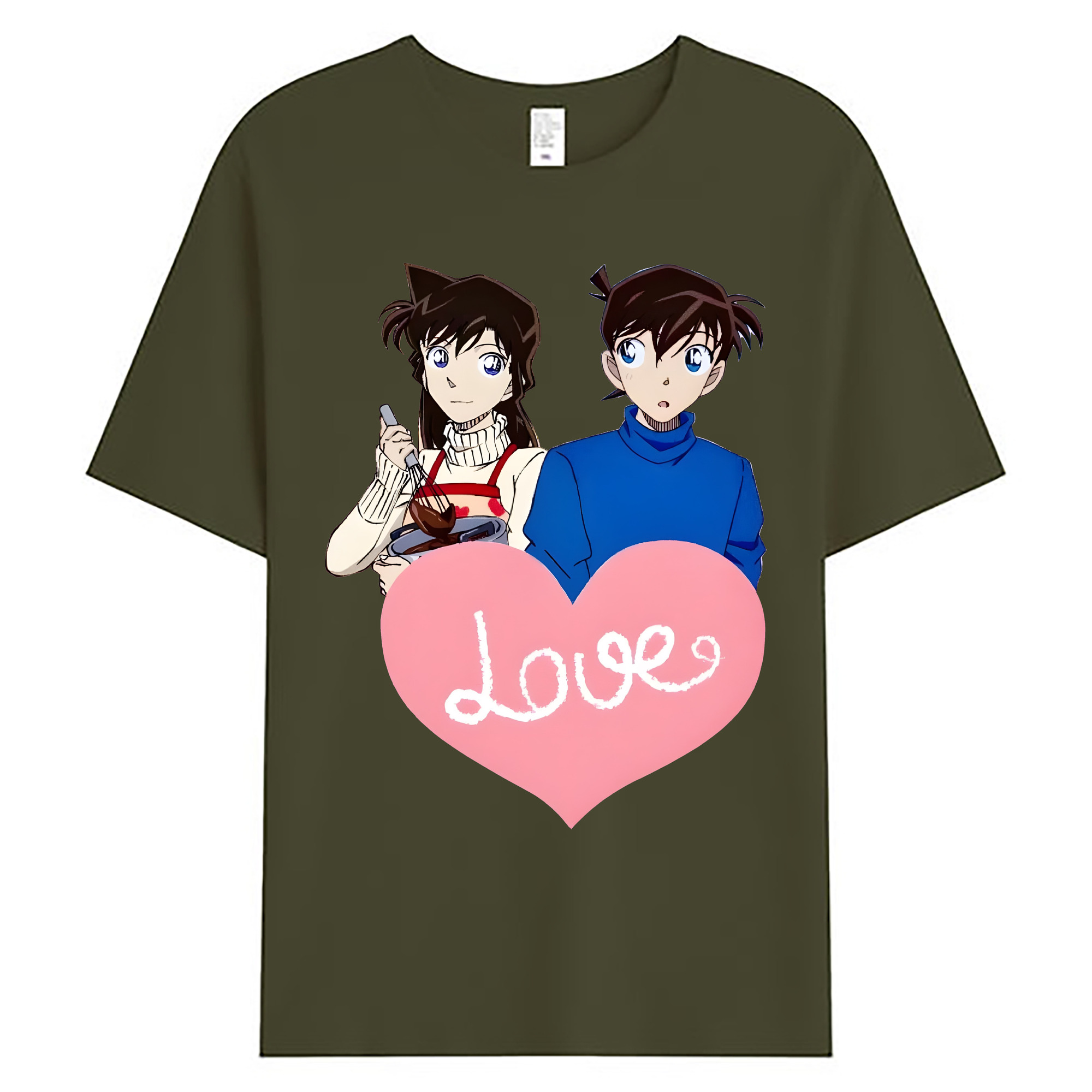 （画像用） 名探偵コナン 毛利 蘭 もうり らん、モーリ ラン Detective Conan Rachel Moore 綿100％ メンズ半袖Tシャツ｜肌触りやわらか＆通気性